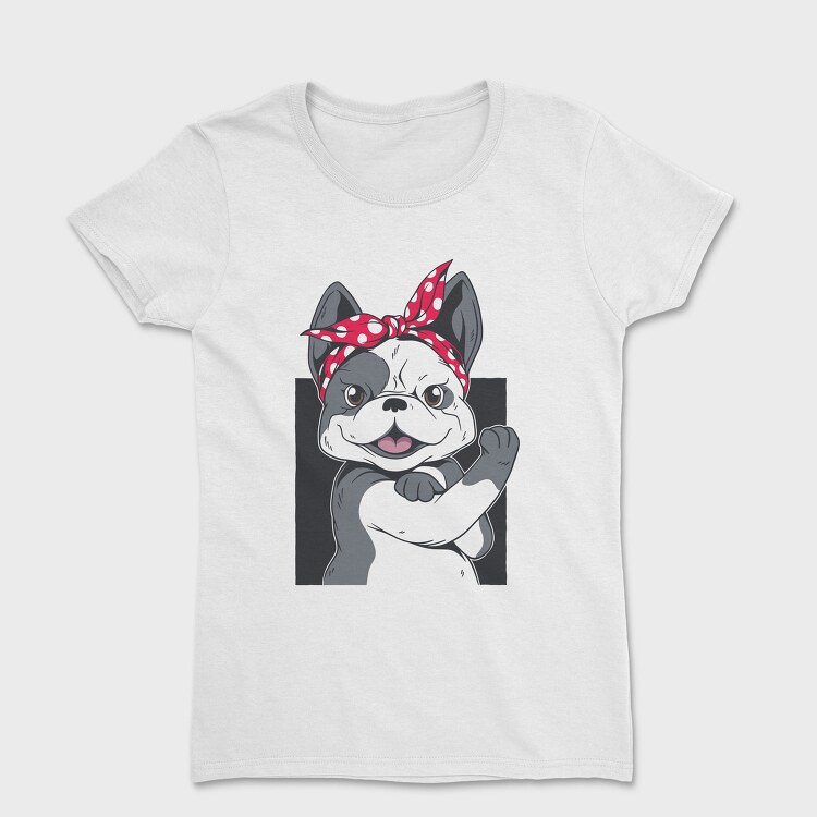 Bulldog Bandana Chic, Tricou Femei