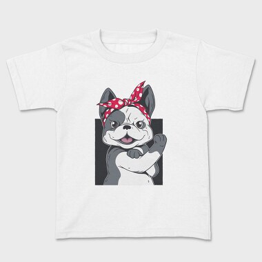 Bulldog Bandana Chic, Tricou Copii