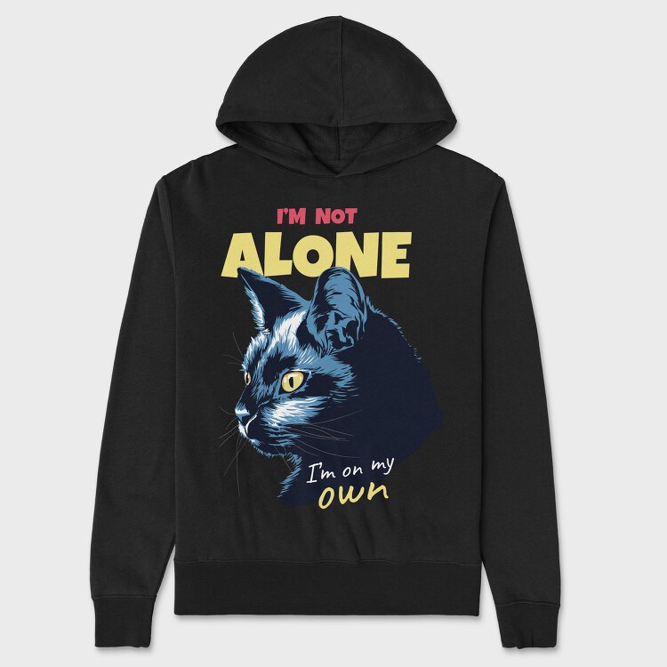 Cat Alone Own, Hanorac Oversize Barbati (Unisex)