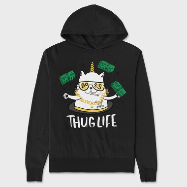 Cat Boss Life, Hanorac Oversize Barbati (Unisex)