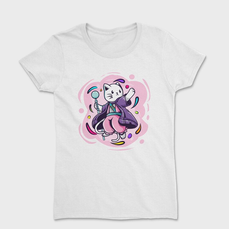 Cat Wizard Vibes, Tricou Femei