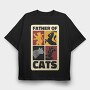 Catfather Of Cats, Tricou Oversize Barbati (Unisex)