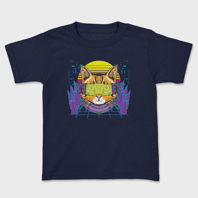 Cyber Cat Vibes, Tricou Copii