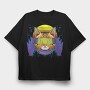 Cyber Cat Vibes, Tricou Oversize Barbati (Unisex)