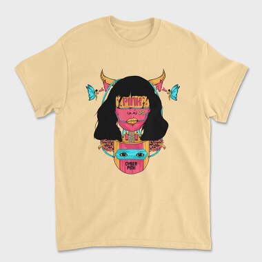 Cyber Pink Horns, Tricou Barbati (Unisex)