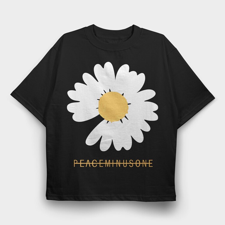Daisy Peace Minus One, Tricou Oversize Barbati (Unisex)