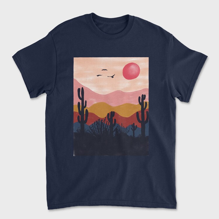 Desert Sunset Vibes, Tricou Barbati (Unisex)