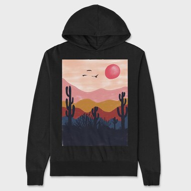 Desert Sunset Vibes, Hanorac Oversize Barbati (Unisex)