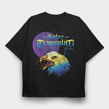Eagle Moon Tranquility, Tricou Oversize Barbati (Unisex)