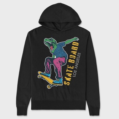 Dino Skate Vibes, Hanorac Oversize Barbati (Unisex)