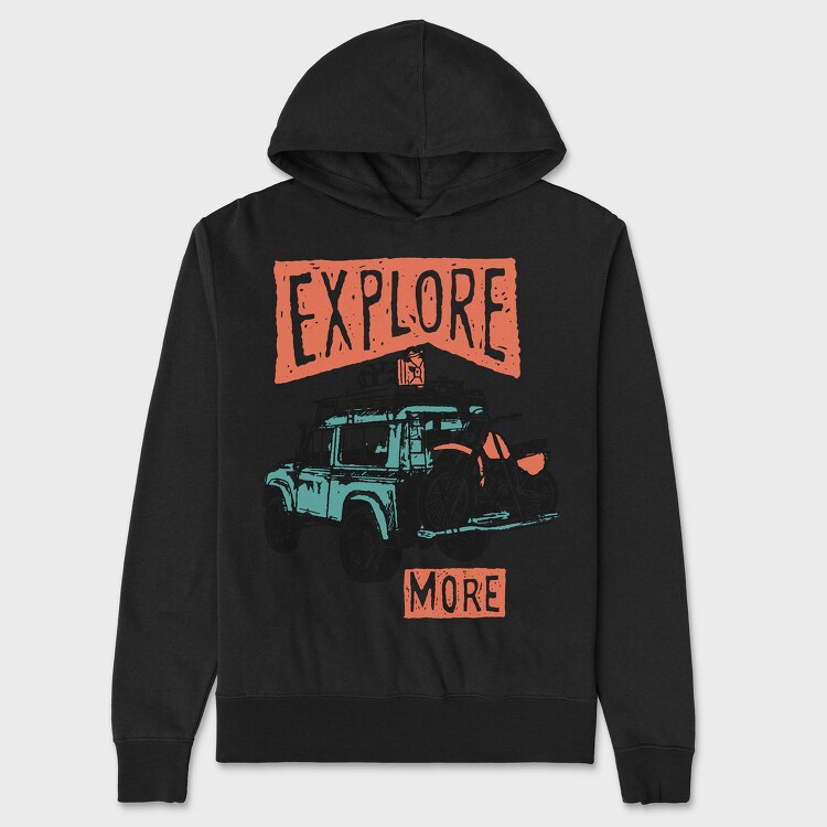 Explore More Adventure, Hanorac Oversize Barbati (Unisex)