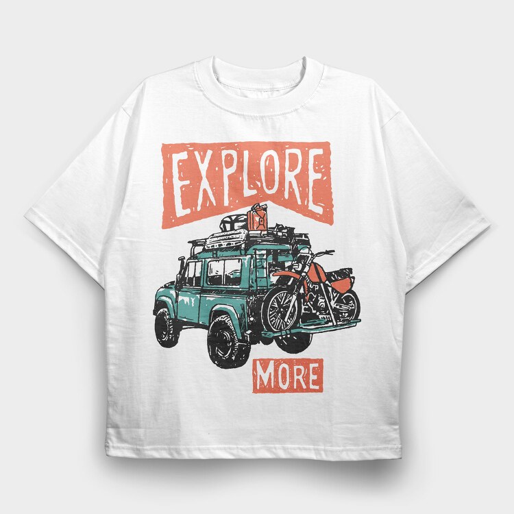 Explore More Adventure, Tricou Oversize Barbati (Unisex)