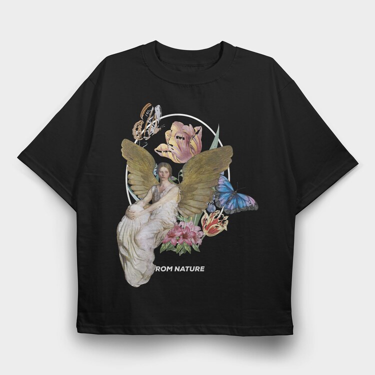 Fairy Wings Bloom, Tricou Oversize Barbati (Unisex)