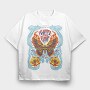 Flame Butterfly Soul, Tricou Oversize Barbati (Unisex)