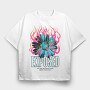 Flame Flower Exposed, Tricou Oversize Barbati (Unisex)