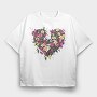 Flower Heart Dreams, Tricou Oversize Barbati (Unisex)