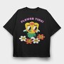 Flower Power Time, Tricou Oversize Barbati (Unisex)