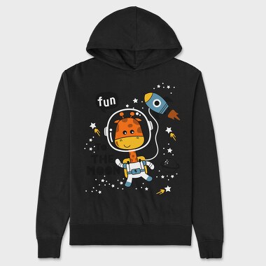 Giraffe Astronaut Fun, Hanorac Oversize Barbati (Unisex)