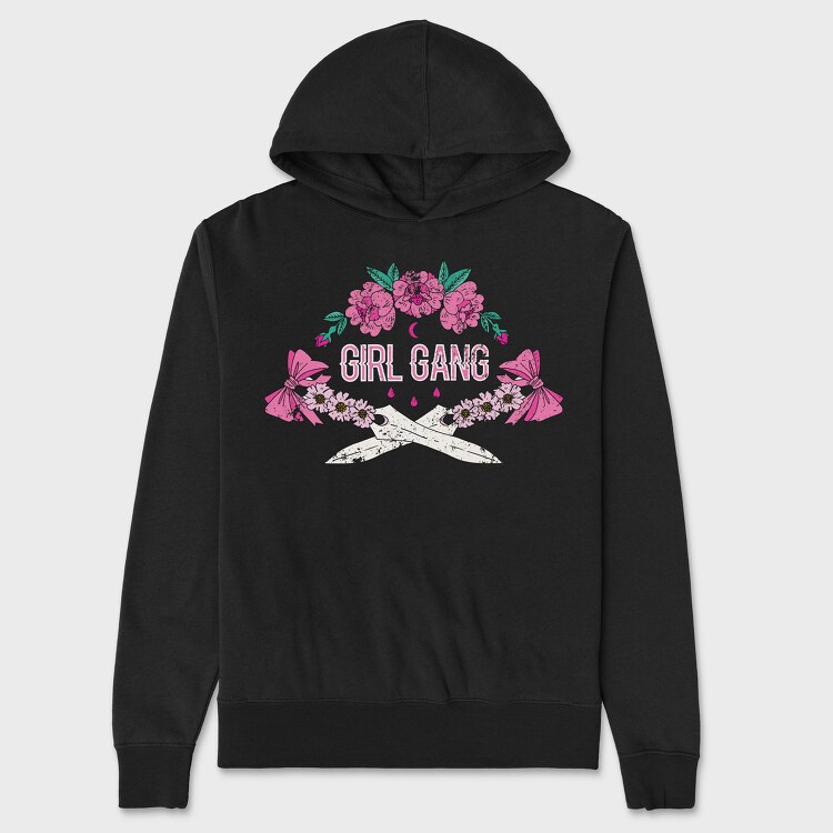 Girl Gang Blooms, Hanorac Oversize Barbati (Unisex)