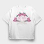 Girl Gang Blooms, Tricou Oversize Barbati (Unisex)
