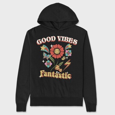 Good Vibes Fantastic, Hanorac Oversize Barbati (Unisex)