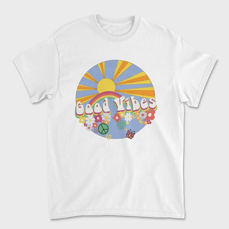 Good Vibes Flower Power, Tricou Barbati (Unisex)