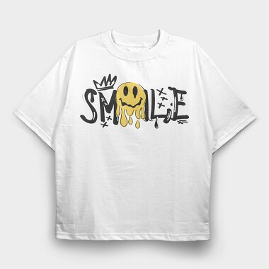 Good Vibes Only Smiley, Tricou Oversize Barbati (Unisex)