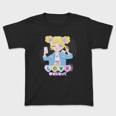 Love Cat Selfie, Tricou Copii