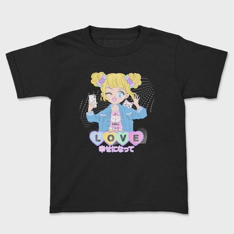 Love Cat Selfie, Tricou Copii