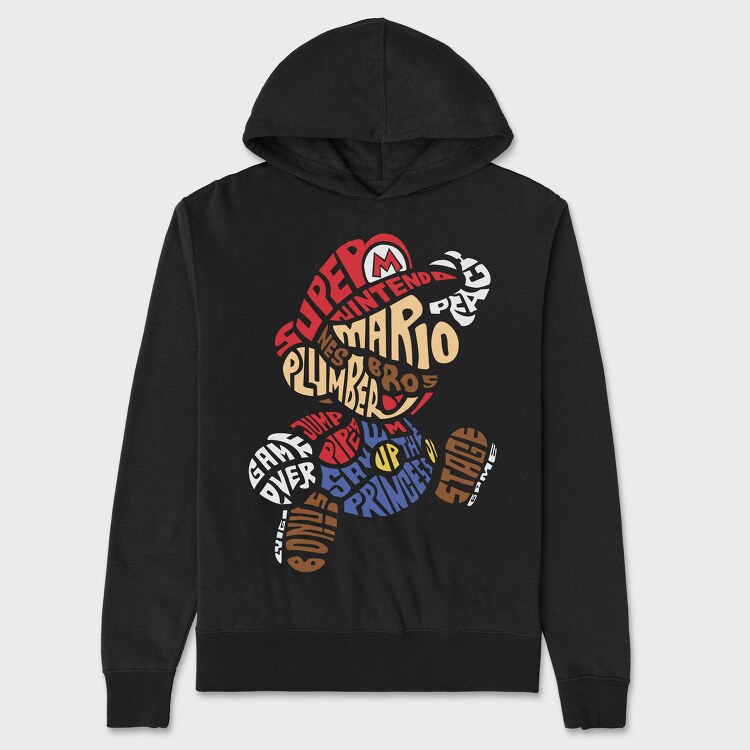 Mario Bros Adventure, Hanorac Oversize Barbati (Unisex)