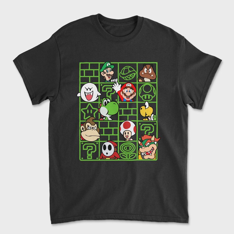 Mario Bros Streetwear, Tricou Barbati (Unisex)