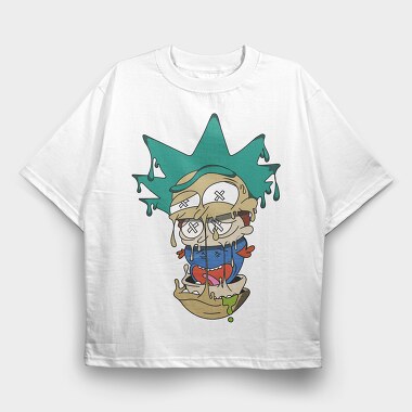 Melting Rick Crown, Tricou Oversize Barbati (Unisex)
