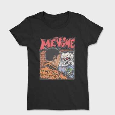 Mens Skull Mirror, Tricou Femei