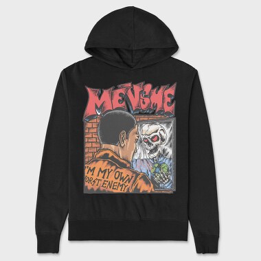 Mens Skull Mirror, Hanorac Oversize Barbati (Unisex)