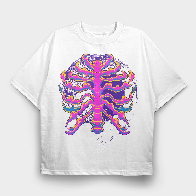 Flame Heart Burst, Tricou Oversize Barbati (Unisex)