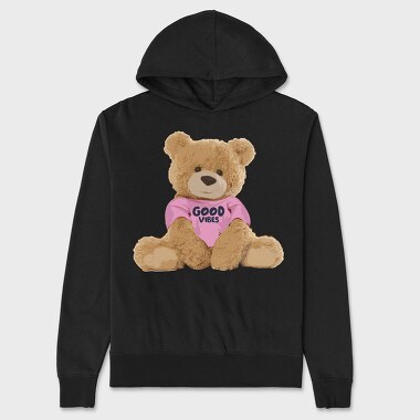 Good Vibes Teddy, Hanorac Oversize Barbati (Unisex)