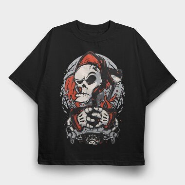 Grim Reapers Embrace, Tricou Oversize Barbati (Unisex)