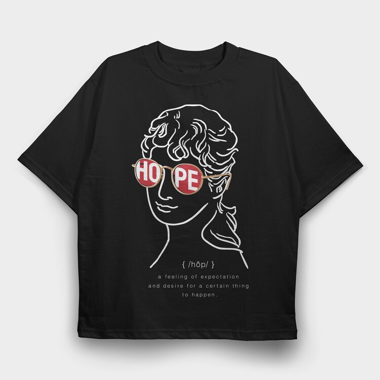 Hope In Shades, Tricou Oversize Barbati (Unisex)