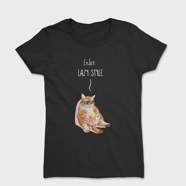 Lazy Cat Vibes, Tricou Femei