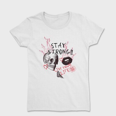 Live Your Life Skull, Tricou Femei