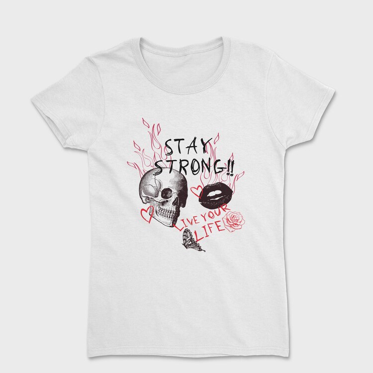 Live Your Life Skull, Tricou Femei