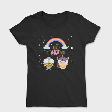 Rainbow Unicorn Duo, Tricou Femei