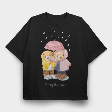 Rainy Day Bears, Tricou Oversize Barbati (Unisex)