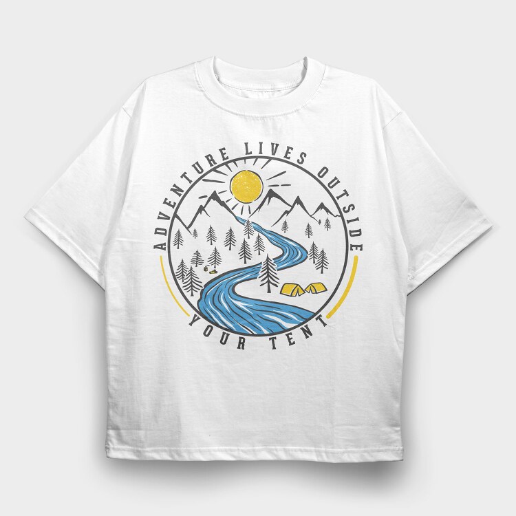 River Camp Adventure, Tricou Oversize Barbati (Unisex)