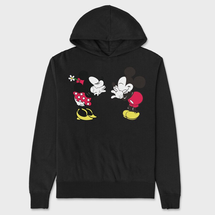 Mickey Minnie Love Affair, Hanorac Oversize Barbati (Unisex)