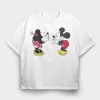 Mickey Minnie Love Affair, Tricou Oversize Barbati (Unisex)