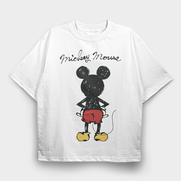 Mickeys Midnight Stroll, Tricou Oversize Barbati (Unisex)