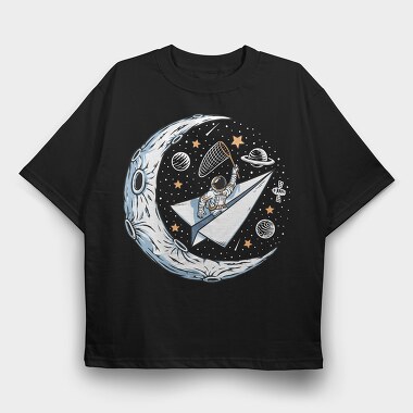 Moon Rocket Dreams, Tricou Oversize Barbati (Unisex)
