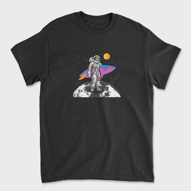 Moon Surfer, Tricou Barbati (Unisex)