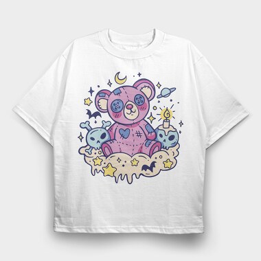 Moonlit Teddy Dreams, Tricou Oversize Barbati (Unisex)